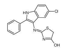 2-[(5-chloro-2-phenyl-1H-indol-3-yl)amino]-1,3-thiazol-4-one Structure