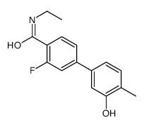 N-ethyl-2-fluoro-4-(3-hydroxy-4-methylphenyl)benzamide结构式
