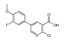 2-chloro-5-(3-fluoro-4-methoxyphenyl)pyridine-3-carboxylic acid Structure