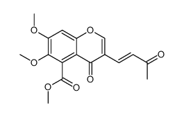 methyl (E)-6,7-dimethoxy-4-oxo-3-(3-oxobut-1-en-1-yl)-4H-chromene-5-carboxylate结构式