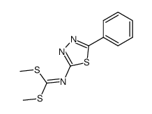 dimethyl N-(5-phenyl-[1,3,4]thiadiazol-2-yl)dithioimidocarbonate Structure