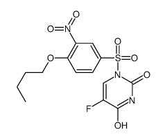 1-(4-butoxy-3-nitro-phenyl)sulfonyl-5-fluoro-pyrimidine-2,4-dione Structure