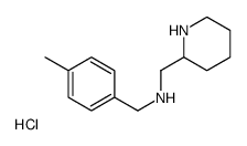 (4-Methyl-benzyl)-piperidin-2-ylmethyl-amine hydrochloride structure