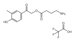 4-(2-(4-hydroxy-3-methylphenyl)-2-oxoethoxy)-4-oxobutan-1-aminium-2,2,2-trifluoroacetate Structure