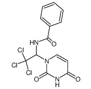 N-[2,2,2-Trichloro-1-(2,4-dioxo-3,4-dihydro-2H-pyrimidin-1-yl)-ethyl]-benzamide结构式