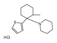 1-[(1R,2S)-2-methyl-1-thiophen-2-ylcyclohexyl]piperidine,hydrochloride Structure