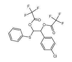 2-(4-chlorophenyl)-1-(phenylsulfenyl)-1,2-bis(trifluoroacetoxy)ethane Structure