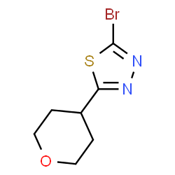 2-bromo-5-(oxan-4-yl)-1,3,4-thiadiazole structure