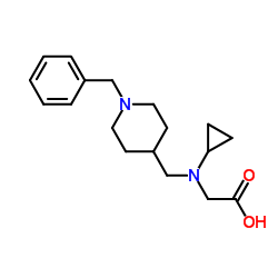 N-[(1-Benzyl-4-piperidinyl)methyl]-N-cyclopropylglycine结构式