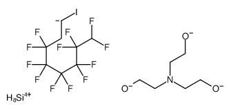 2-[bis(2-oxidoethyl)amino]ethanolate,1,1,2,2,3,3,4,4,5,5,6,6-dodecafluoro-8-iodooctane,silicon(4+)结构式