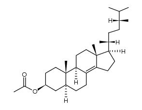 (24R)-α-methyl-5α-cholest-8(14)-en-3β-ol acetate Structure