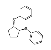 trans-1,2-bis(phenylthio)cyclopentane Structure