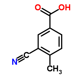 3-cyano-4-methyl-benzoic acid结构式