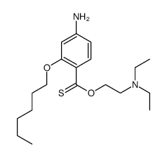 O-[2-(diethylamino)ethyl] 4-amino-2-hexoxybenzenecarbothioate Structure