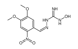 N1-Hydroxy-N3[(3,4-dimethoxy-6-nitrobenzylidene)amino]guanidine结构式