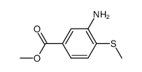 Benzoic acid, 3-amino-4-(methylthio)-, methyl ester (9CI) Structure