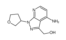 [4-amino-1-(oxolan-3-yl)pyrazolo[3,4-b]pyridin-3-yl]methanol Structure