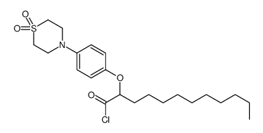 2-[4-(1,1-dioxo-1,4-thiazinan-4-yl)phenoxy]dodecanoyl chloride Structure