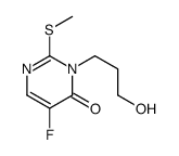 5-fluoro-3-(3-hydroxypropyl)-2-methylsulfanylpyrimidin-4-one结构式