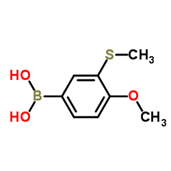 4-Methoxy-3-(methylthio)phenylboronic acid structure