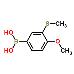 4-Methoxy-3-(methylthio)phenylboronic acid结构式