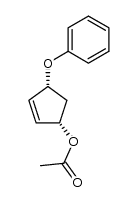 (-)-(1S,4R)-4-phenyloxy-2-cyclopenten-1-yl acetate结构式