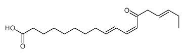 13-oxooctadeca-9,11,15-trienoic acid结构式