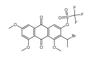 3-(1-bromoethyl)-4,5,7-trimethoxy-9,10-dioxo-9,10-dihydroanthracen-2-yl trifluoromethanesulfonate Structure