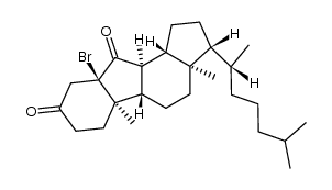 5α-Brom-B-norcholestan-3,6-dion结构式