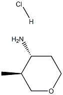 (3S,4R)-3-METHYLTETRAHYDRO-2H-PYRAN-4-AMINE HCL Structure