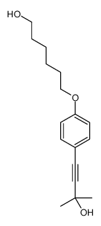 6-[4-(3-hydroxy-3-methylbut-1-ynyl)phenoxy]hexan-1-ol结构式