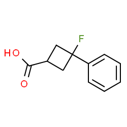 3-fluoro-3-phenylcyclobutane-1-carboxylic acid Structure