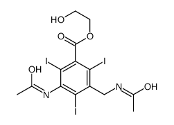 2-hydroxyethyl 3-acetamido-5-(acetamidomethyl)-2,4,6-triiodobenzoate Structure