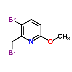 3-Bromo-2-(bromomethyl)-6-methoxypyridine structure