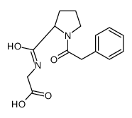 2-[[(2S)-1-(2-phenylacetyl)pyrrolidine-2-carbonyl]amino]acetic acid结构式