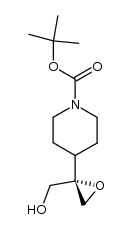 4-[(S)-2-hydroxymethyl-2-oxiranyl]-1-piperidinecarboxylic acid (1,1-dimethylethyl) ester Structure