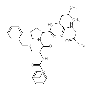 Glycinamide,N-[(phenylmethoxy)carbonyl]-S-(phenylmethyl)-L-cysteinyl-L-prolyl-L-leucyl-(9CI) structure