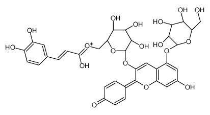 pelargonidin 3-O-(6-O-caffeoyl-β-D-glucoside) 5-O-β-D-glucoside结构式