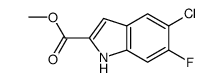 methyl 5-chloro-6-fluoroindole-2-carboxylate结构式