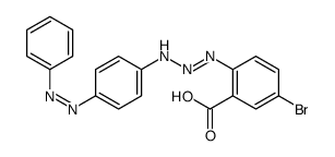 5-bromo-2-[(4-phenyldiazenylanilino)diazenyl]benzoic acid Structure