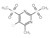 5-chloro-4-methyl-2,6-bis(methylsulfonyl)pyrimidine结构式