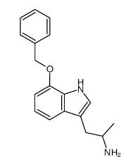 (+/-)-3-(2-aminopropyl)-7-benzyloxyindole结构式