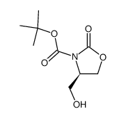 (R)-4-hydroxymethyl-2-oxo-oxazolidine-3-carboxylic acid tert-butyl ester结构式