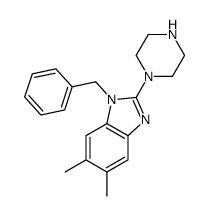 1-benzyl-5,6-dimethyl-2-piperazin-1-ylbenzimidazole Structure