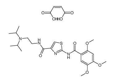 2-[N-(2,4,5-Trimethoxybenzoyl)amino]-4-[(2-diisopropylaminoethyl)aminocarbonyl]-1,3-thiazole maleate结构式