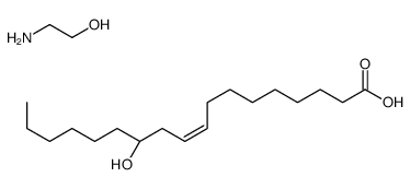 12-hydroxyoleic acid, compound with 2-aminoethanol (1:1)结构式