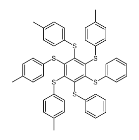 1,2,3,4-tetrakis[(4-methylphenyl)sulfanyl]-5,6-bis(phenylsulfanyl)benzene Structure