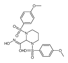N-hydroxy-1,3-bis[(4-methoxyphenyl)sulfonyl]-1,3-diazinane-2-carboxamide Structure
