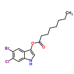 5-溴-6-氯-3-吲哚辛酯结构式