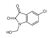 5-chloro-1-(hydroxymethyl)indole-2,3-dione结构式